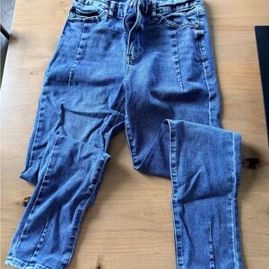 Express Women's Blue Skinny Jeans